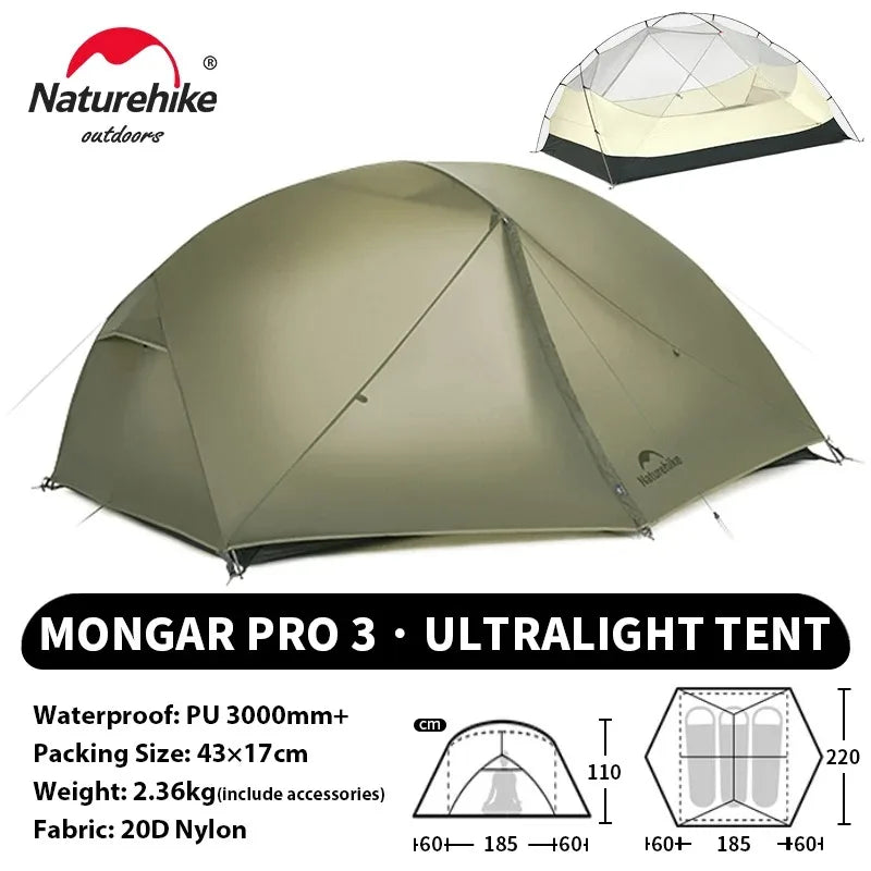 Naturehike Mongar PRO Ultralight Waterproof Camping Tent