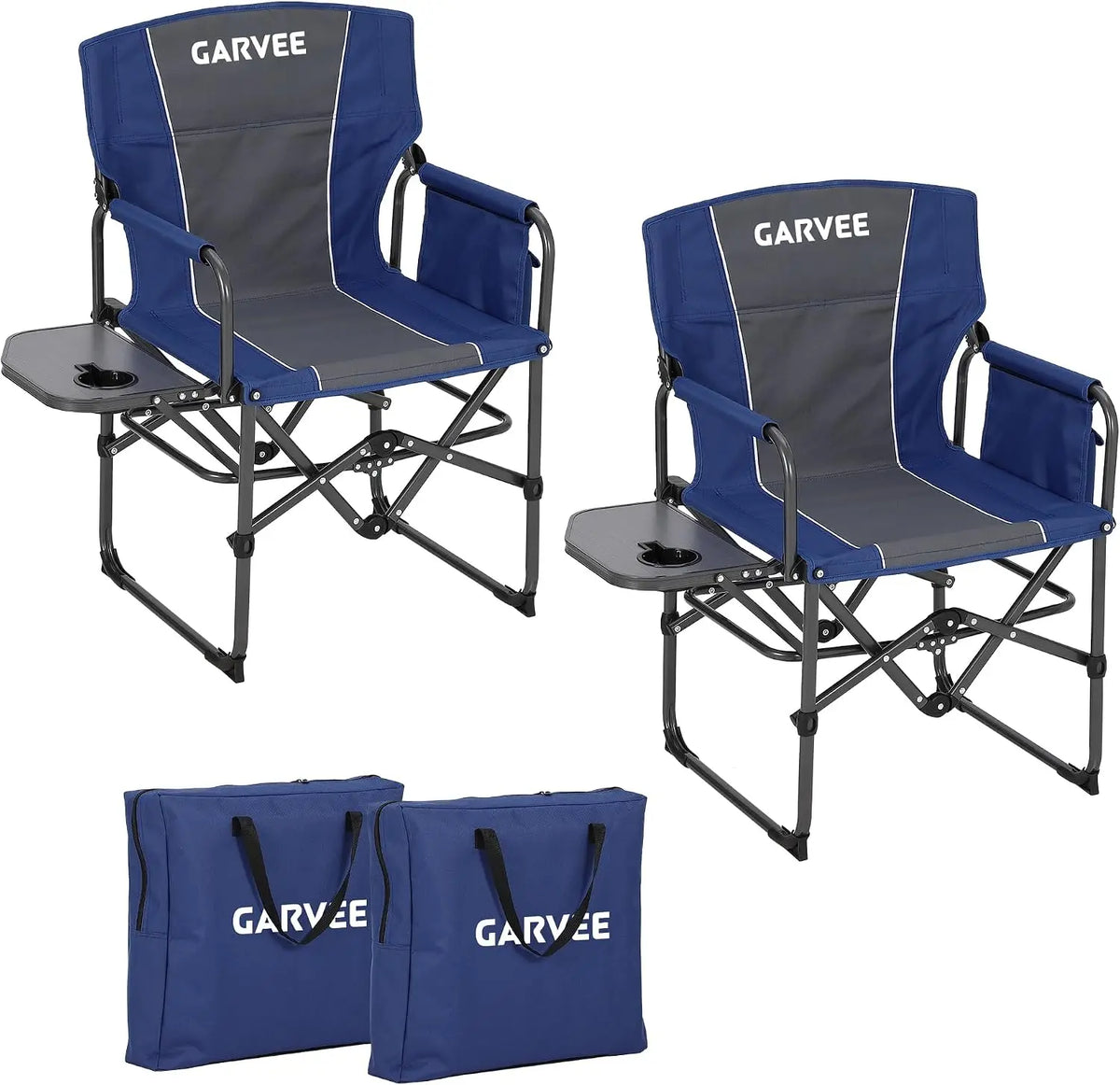 Tacleekii Portable Folding Camping Chair With Side Table