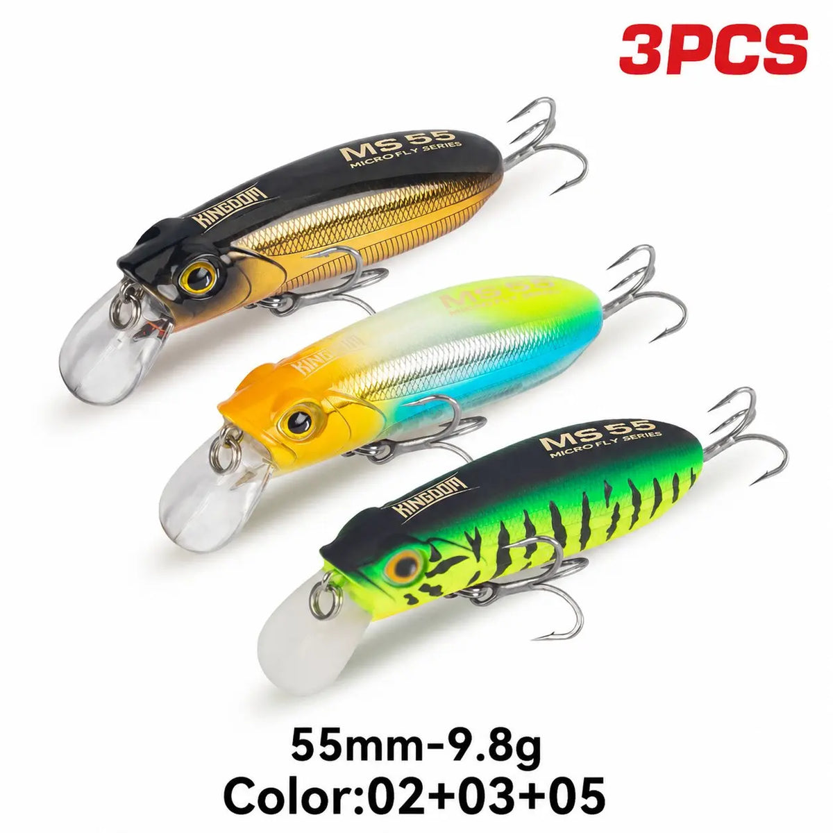 Kingdom Sinking and Floating Minnow Fishing Lures for Bass