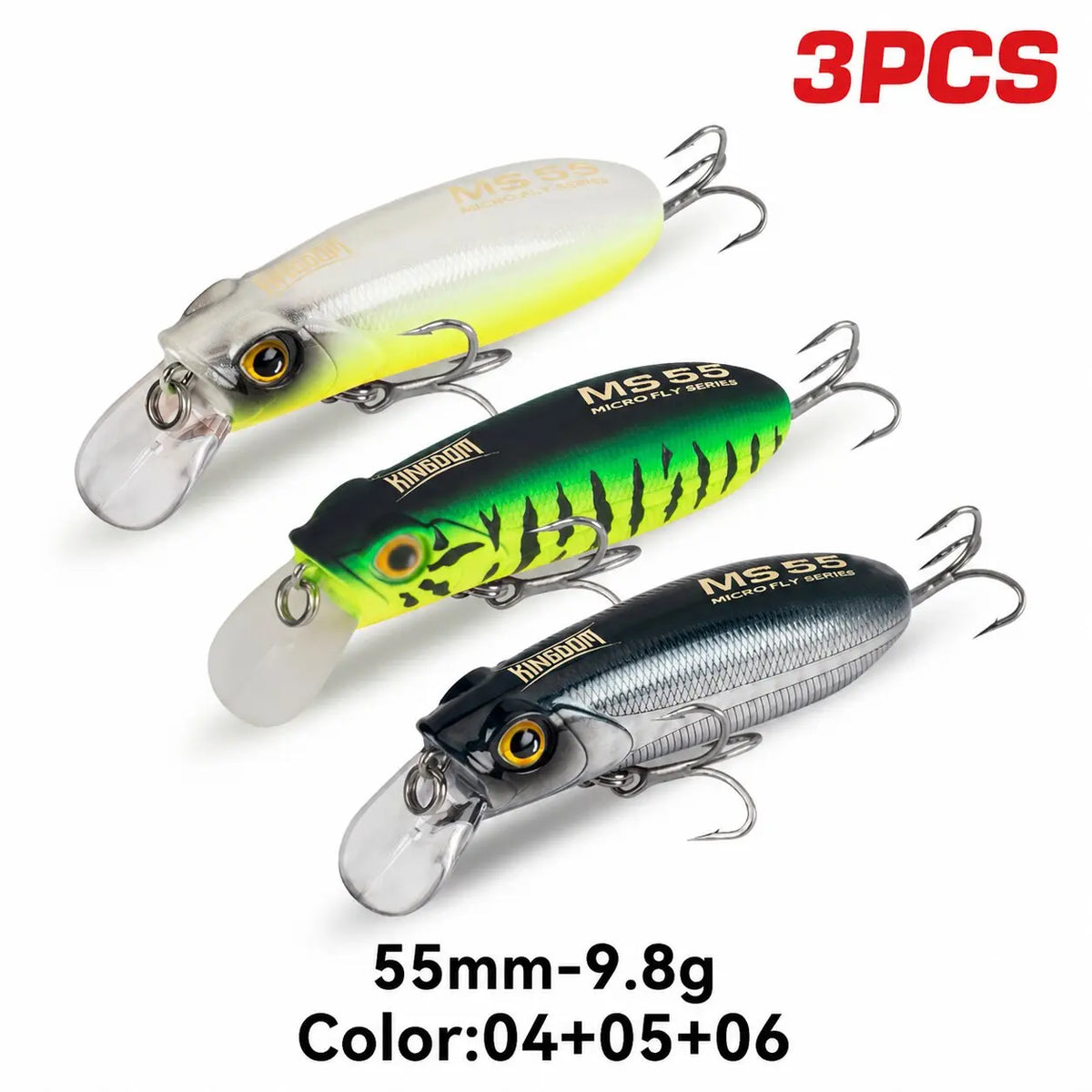 Kingdom Sinking and Floating Minnow Fishing Lures for Bass