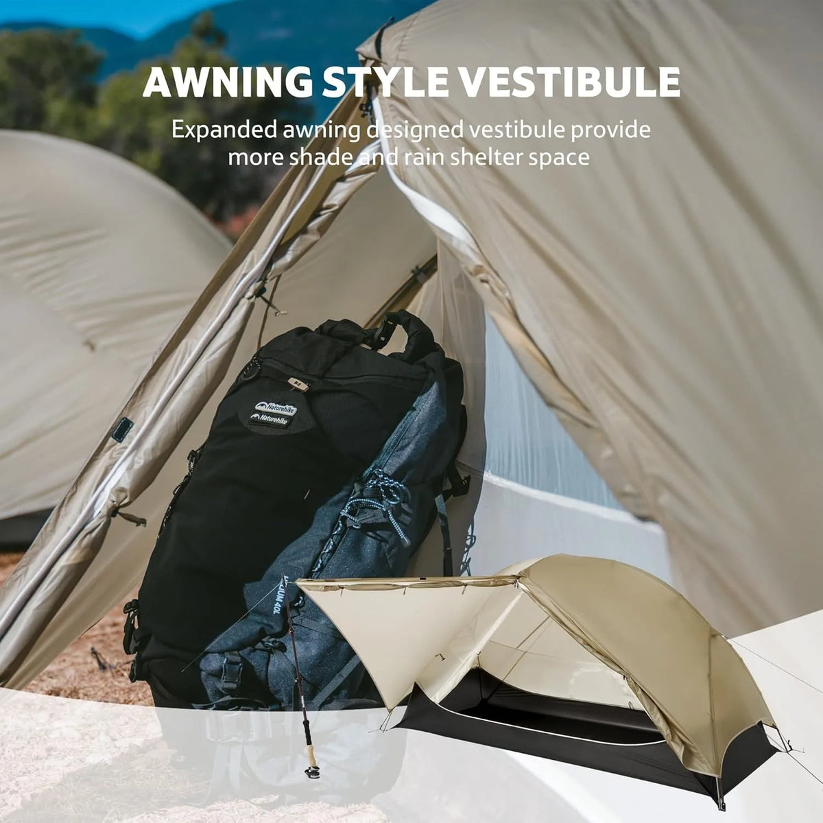 Naturehike Mongar Ultralight Backpacking Tent Waterproof Hiking Shelter