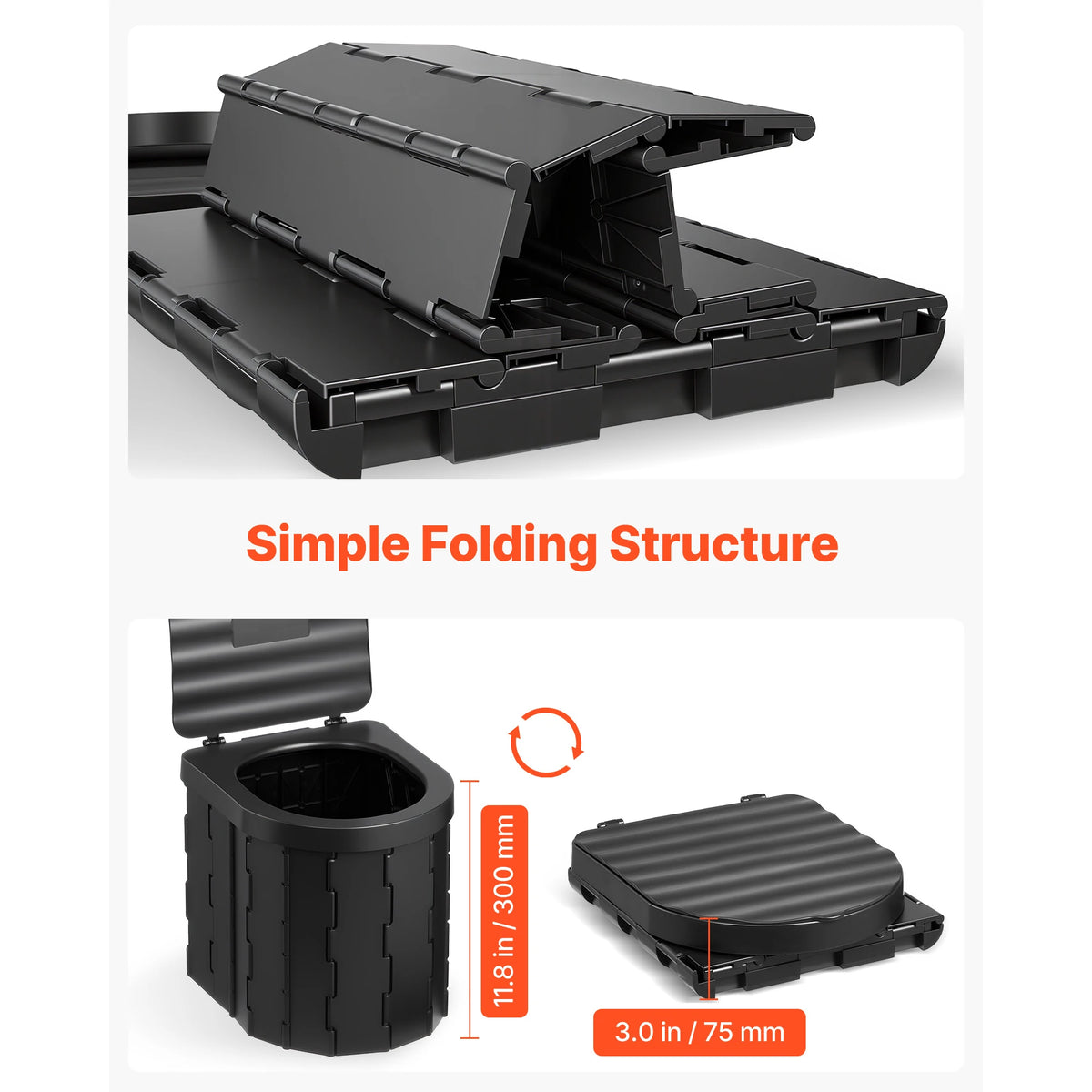 SucceBuy Portable Camping Toilet Kit With Pop Up Tent