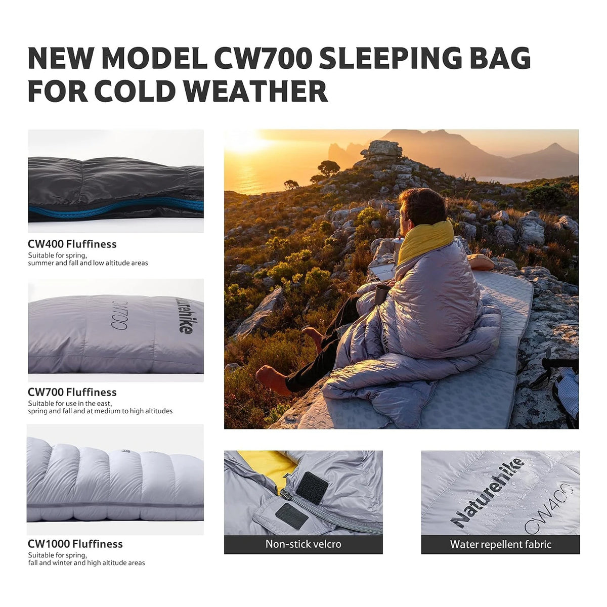 Naturehike Ultralight Duck Down Sleeping Bag For Camping