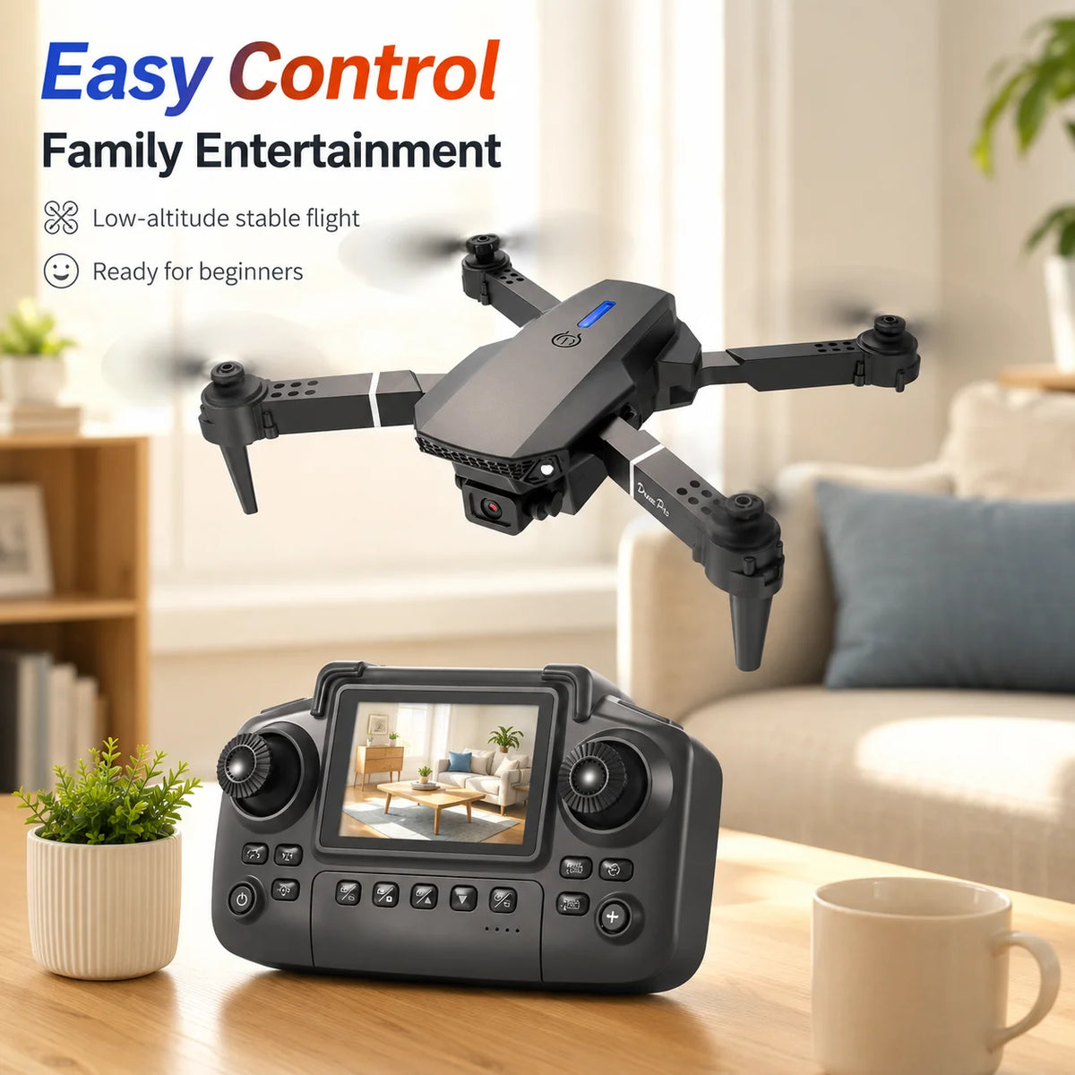 ZNLYRION Foldable FPV Drone With Dual Camera And Screen Remote