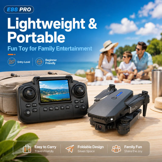 ZNLYRION Foldable FPV Drone With Dual Camera And Screen Remote