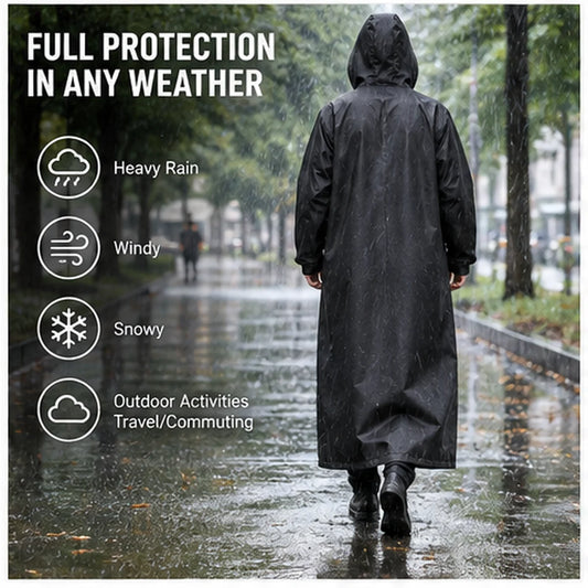 Heavy Duty Hooded Waterproof Raincoat For Men And Women