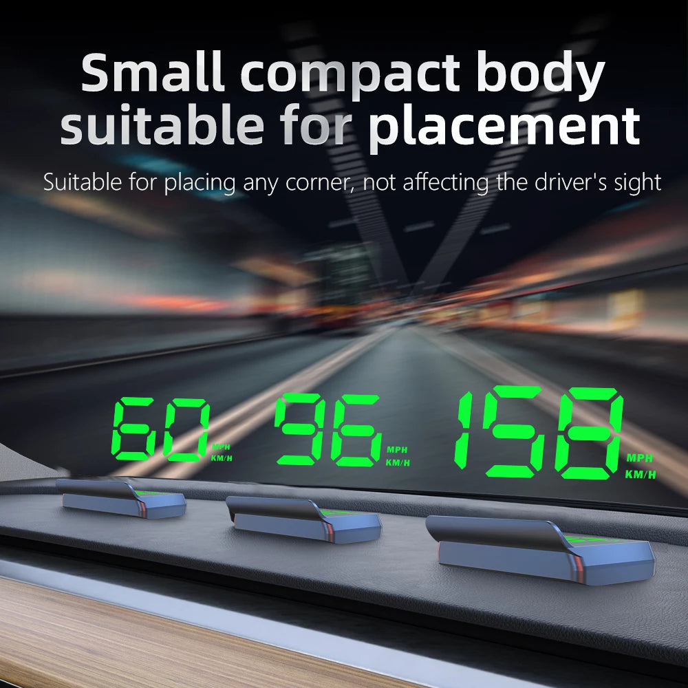 GPS Digital Speedometer HUD With Overspeed Alarm for Cars