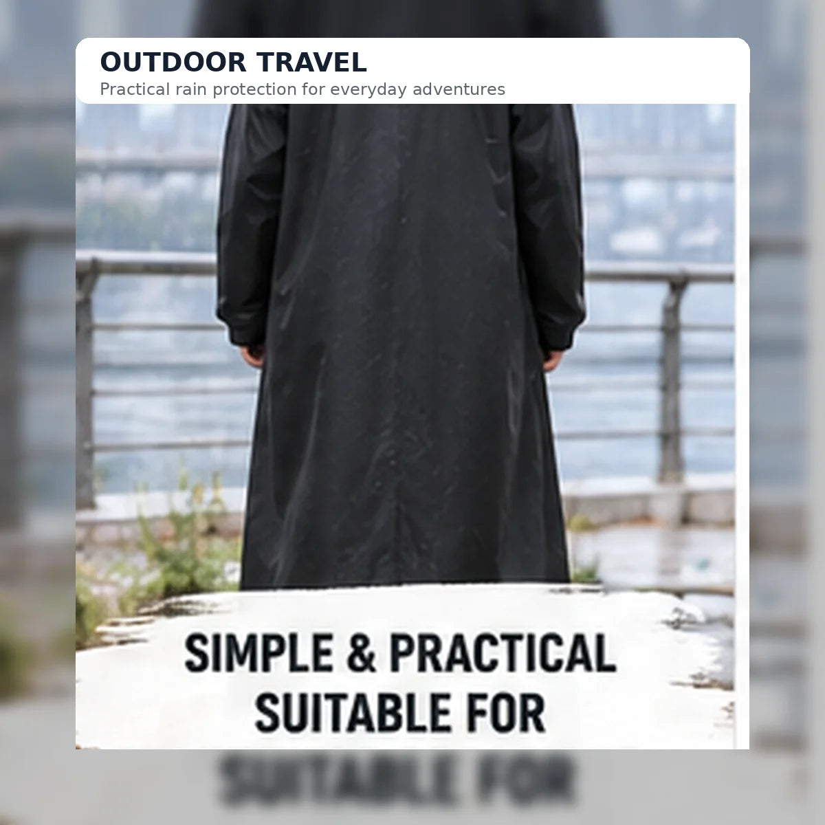 Heavy Duty Hooded Waterproof Raincoat For Men And Women