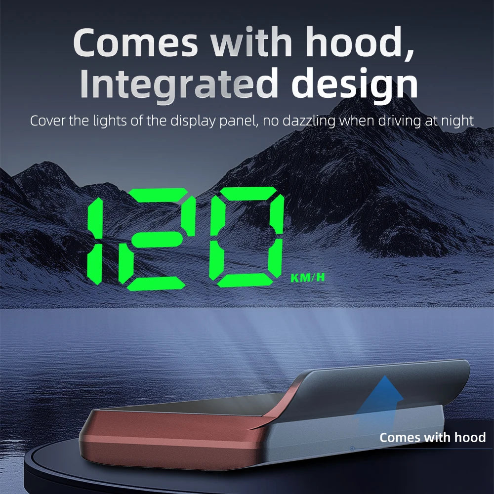 GPS Digital Speedometer HUD With Overspeed Alarm for Cars