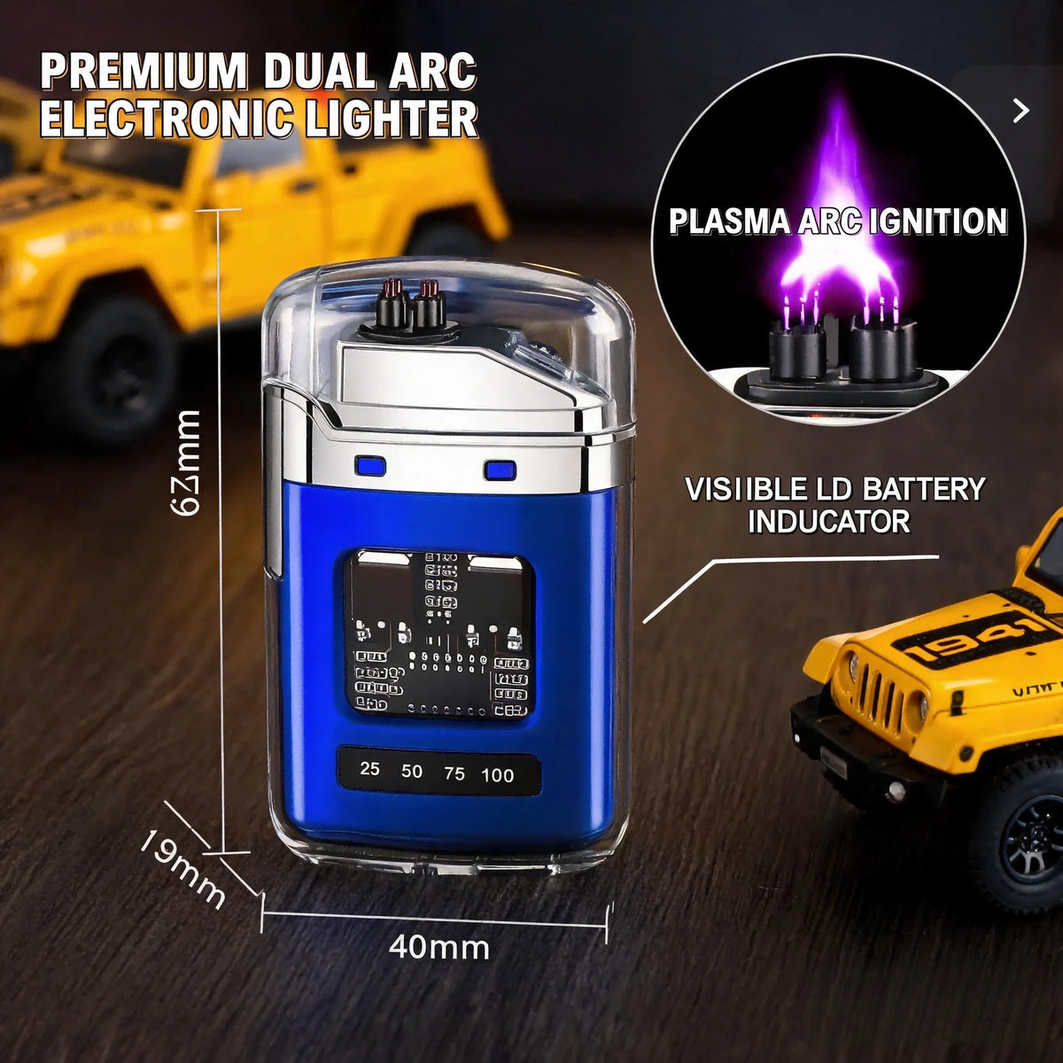 Rechargeable Windproof Waterproof Pulse Arc Lighter