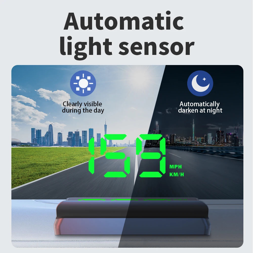 GPS Digital Speedometer HUD With Overspeed Alarm for Cars