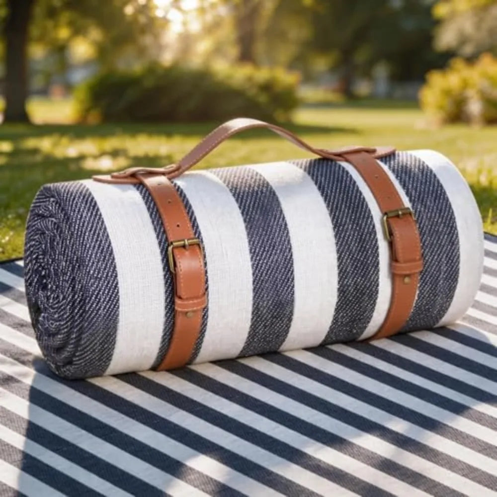 Waterproof Foldable Canvas Picnic And Beach Blanket For Outdoors