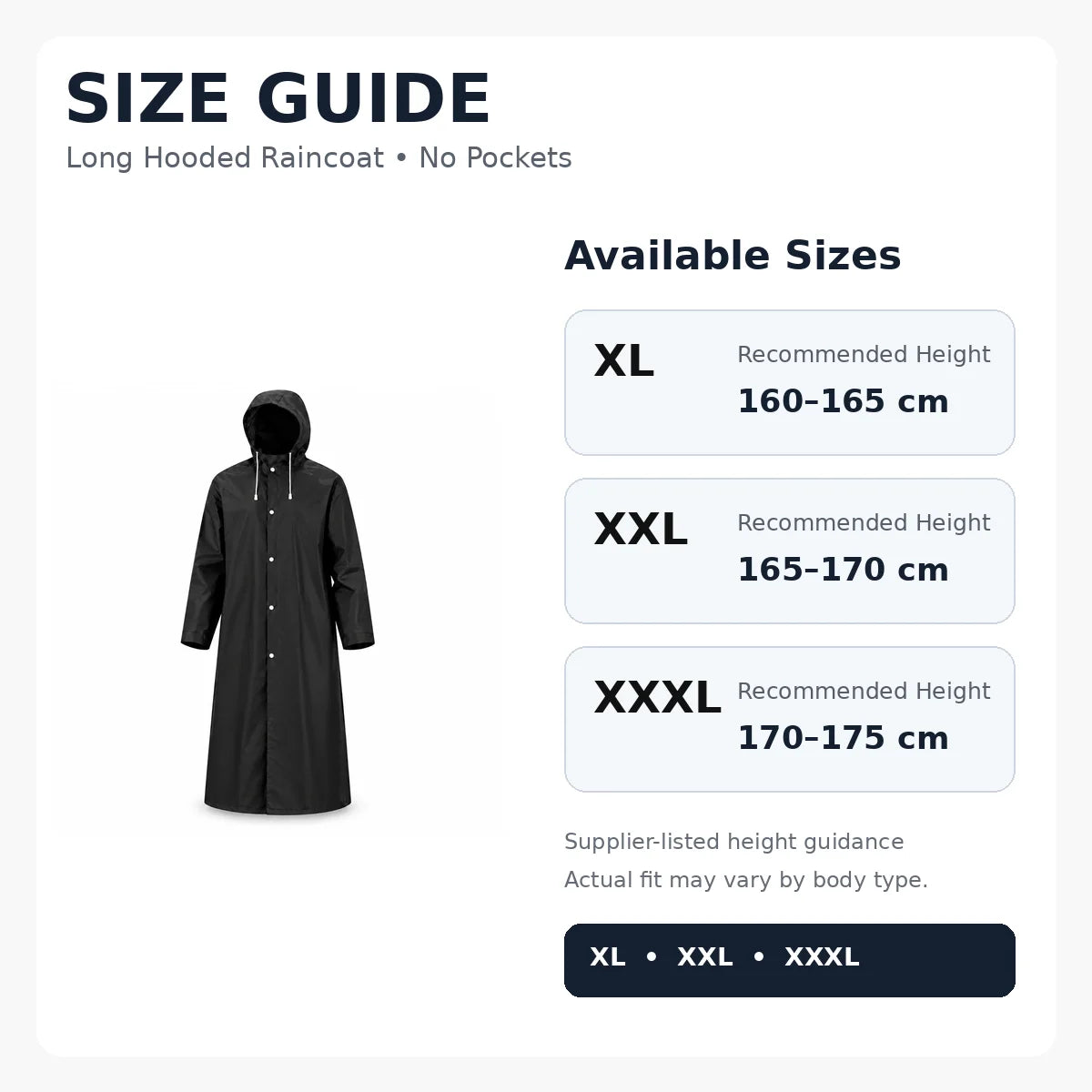 Heavy Duty Hooded Waterproof Raincoat For Men And Women