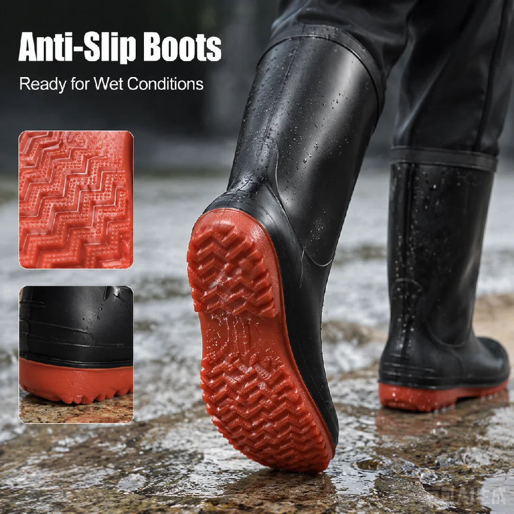 Night Cat Heavy Duty Waterproof Bootfoot Fishing Waders