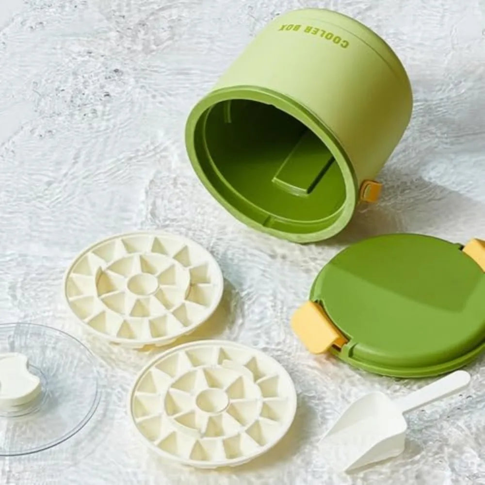 Reusable Ice Cube Tray With Lid And Storage Bin