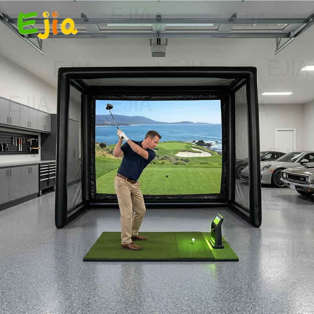 Ejia Inflatable Golf Simulator Enclosure With Projection Screen