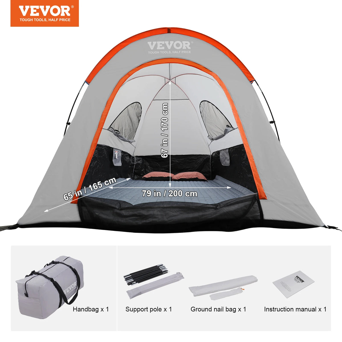 VEVOR Waterproof Double Layer Truck Bed Tent for Camping