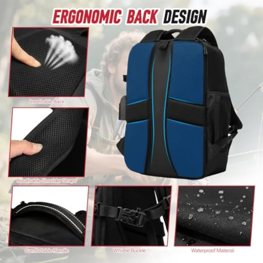Fishing Tackle Backpack With Two Rod Holders