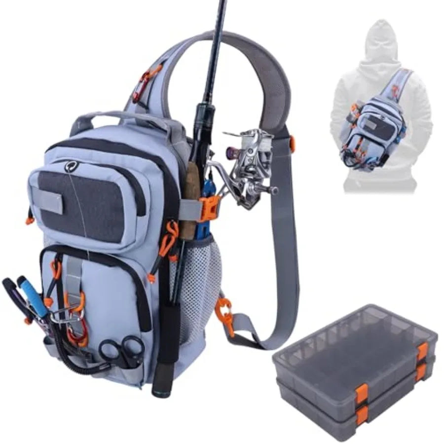 Lightweight Fishing Tackle Backpack With Two Detachable Storage Boxes