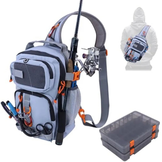 Lightweight Fishing Tackle Backpack With Two Detachable Storage Boxes