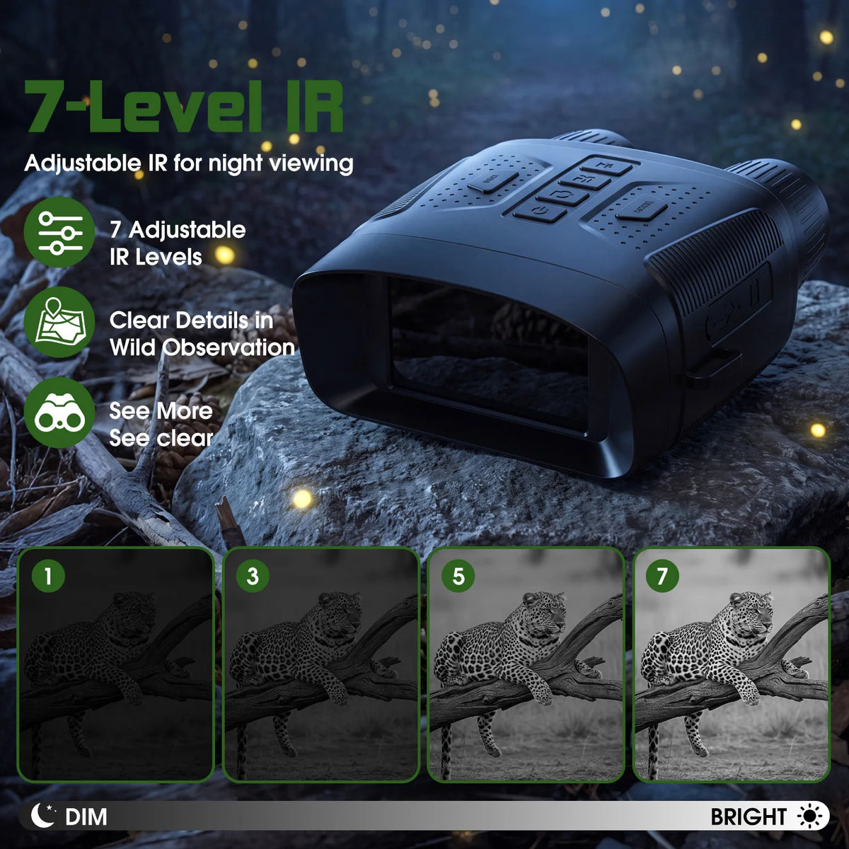 Infrared Night Vision Binoculars With 4K Video Recording