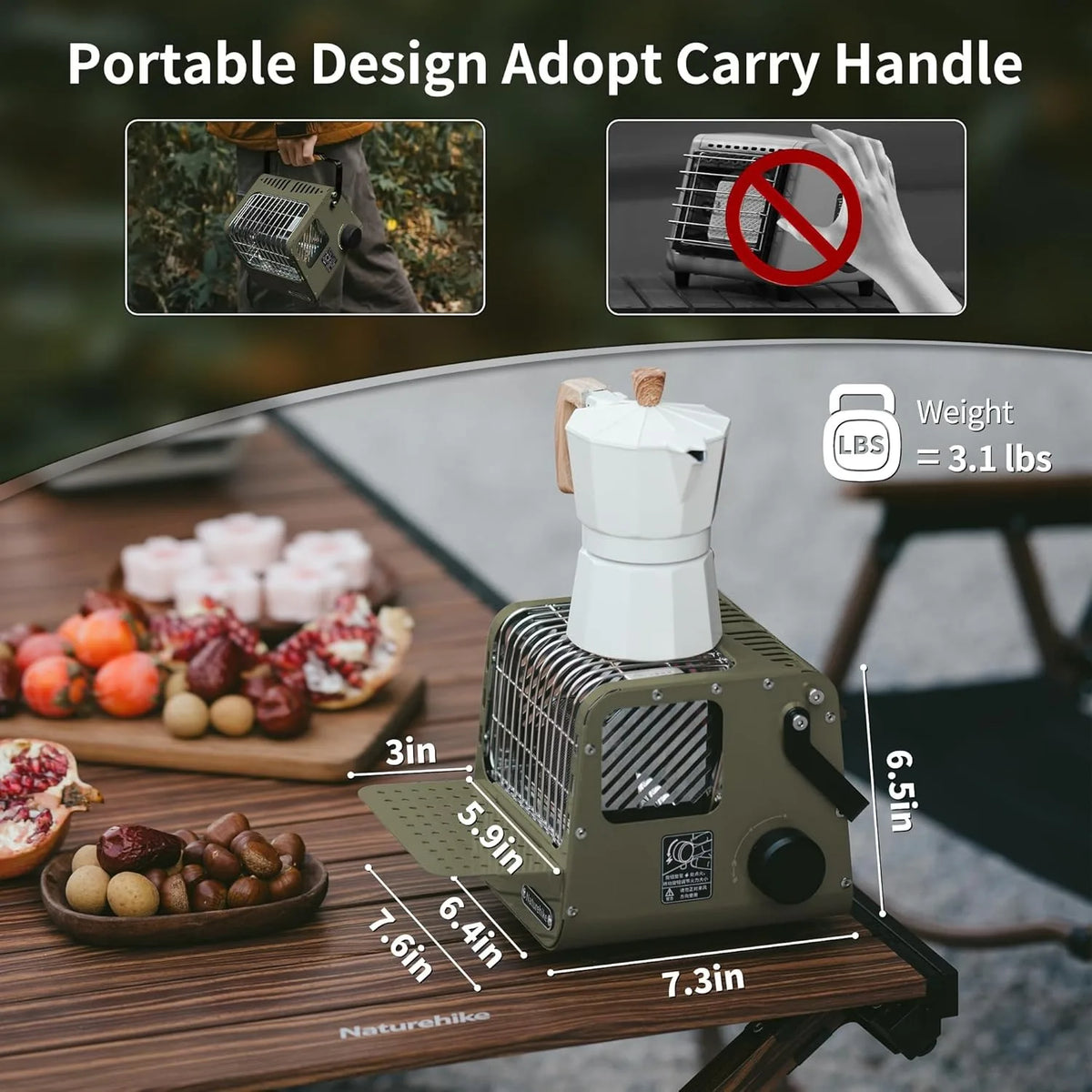 Naturehike Portable Camping Heater for Indoor and Outdoor Use