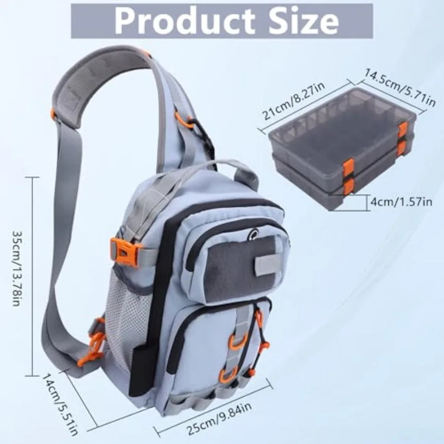 Lightweight Fishing Tackle Backpack With Two Detachable Storage Boxes