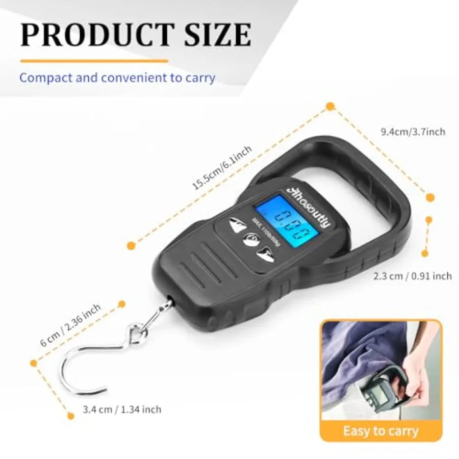 Digital Hanging Fish Scale With Backlit Lcd Display