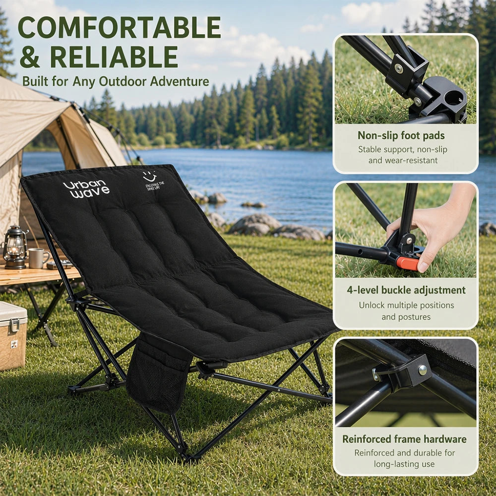 Urbanwave Portable Folding Camping Bed With Mattress