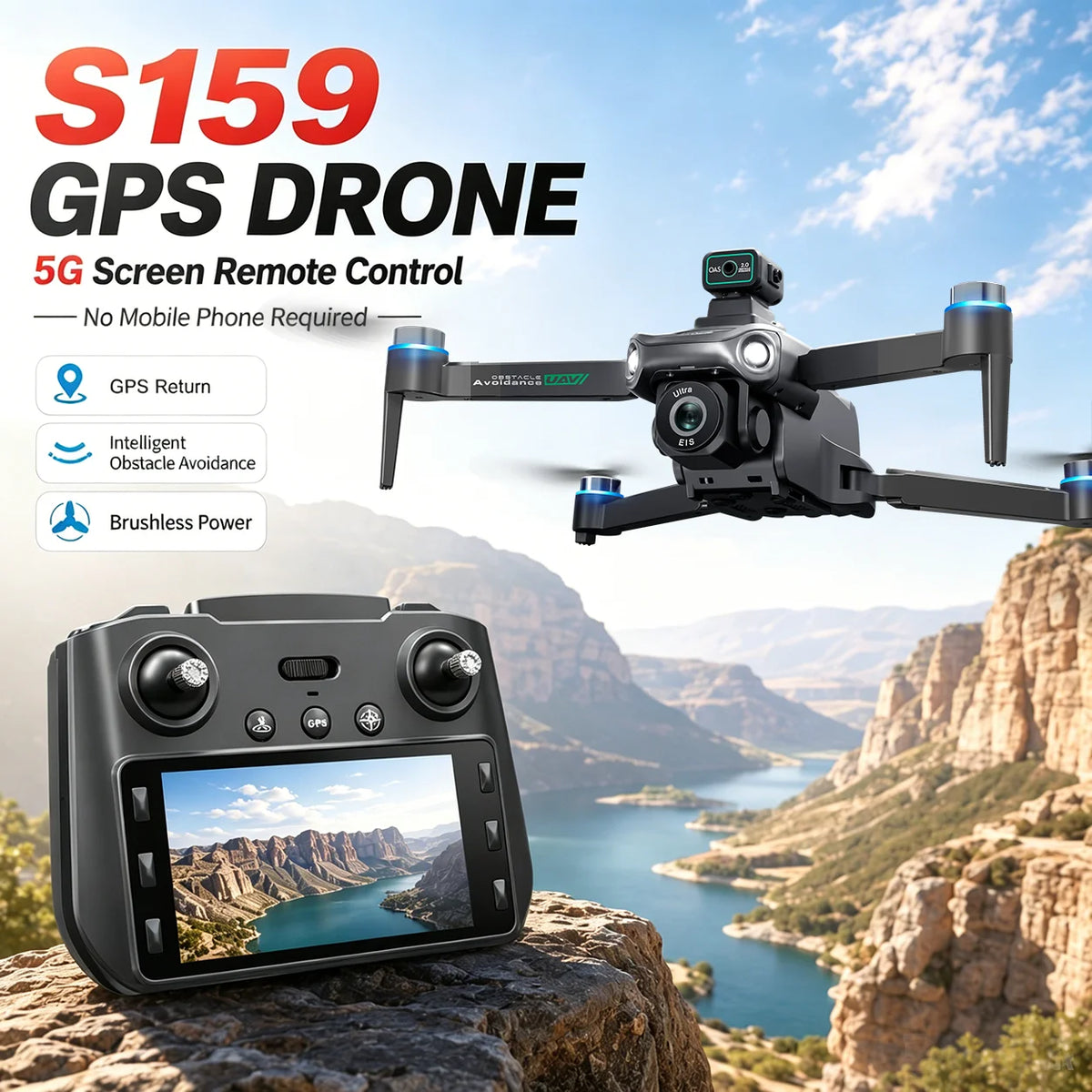 ZNLYRION S159 Brushless GPS Drone With 8K Camera