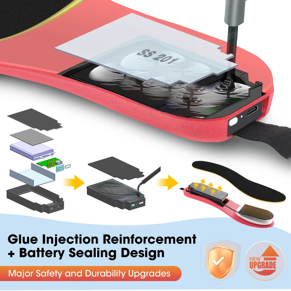 Rechargeable Heated Insoles With App Control For Outdoor Comfort
