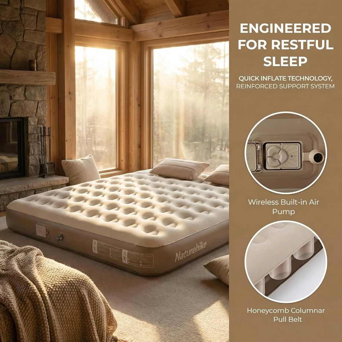 Naturehike Inflatable Air Mattress With Built In Pump