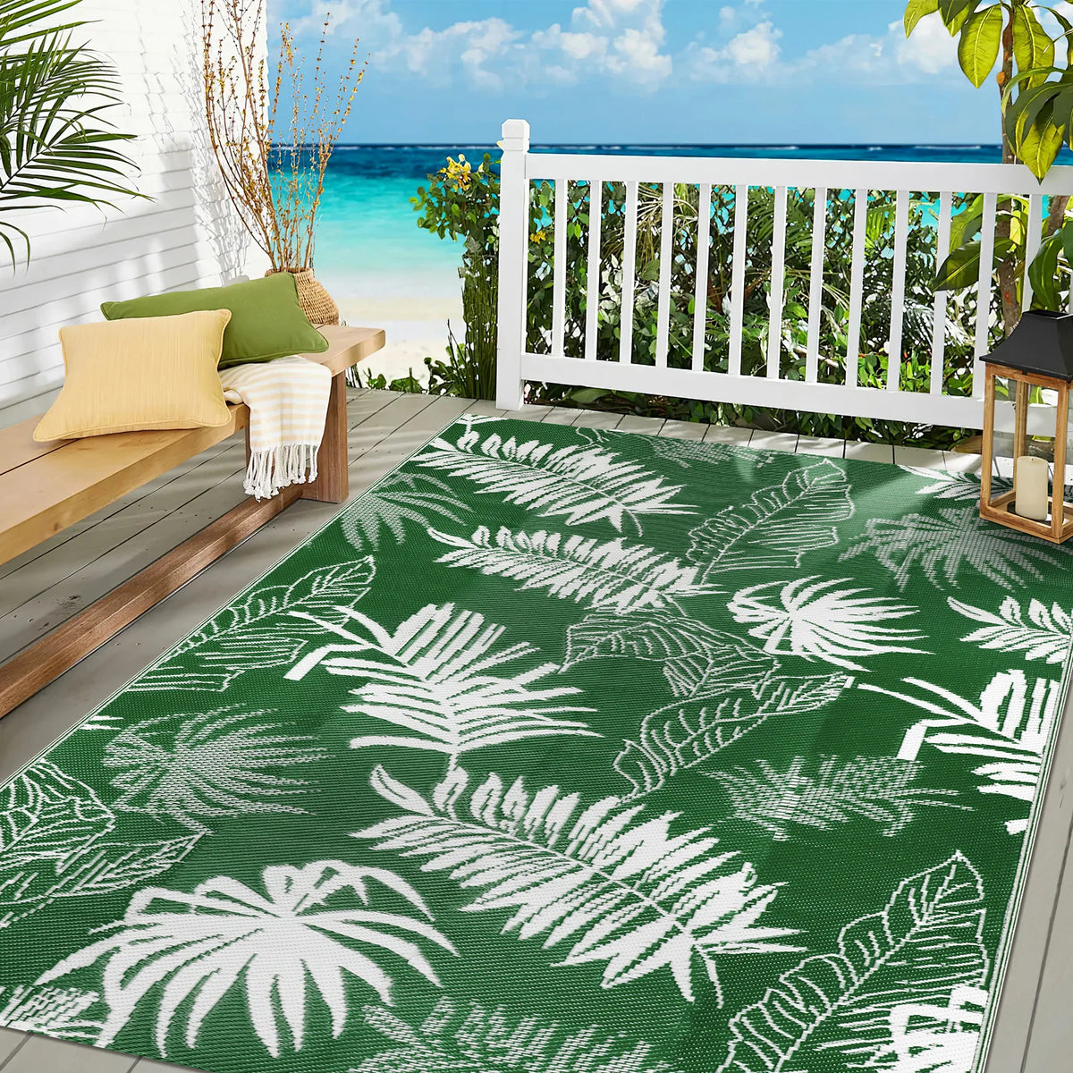 Waterproof Recycled Plastic Outdoor Rug For Patio And Camping