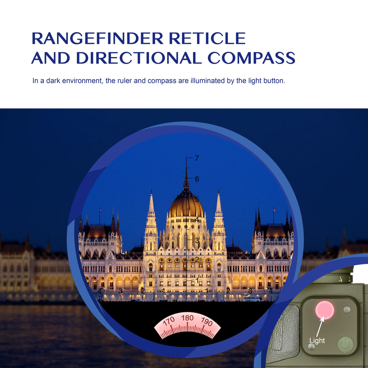 Marine Binoculars With Rangefinder Compass And Waterproof FMC Lens