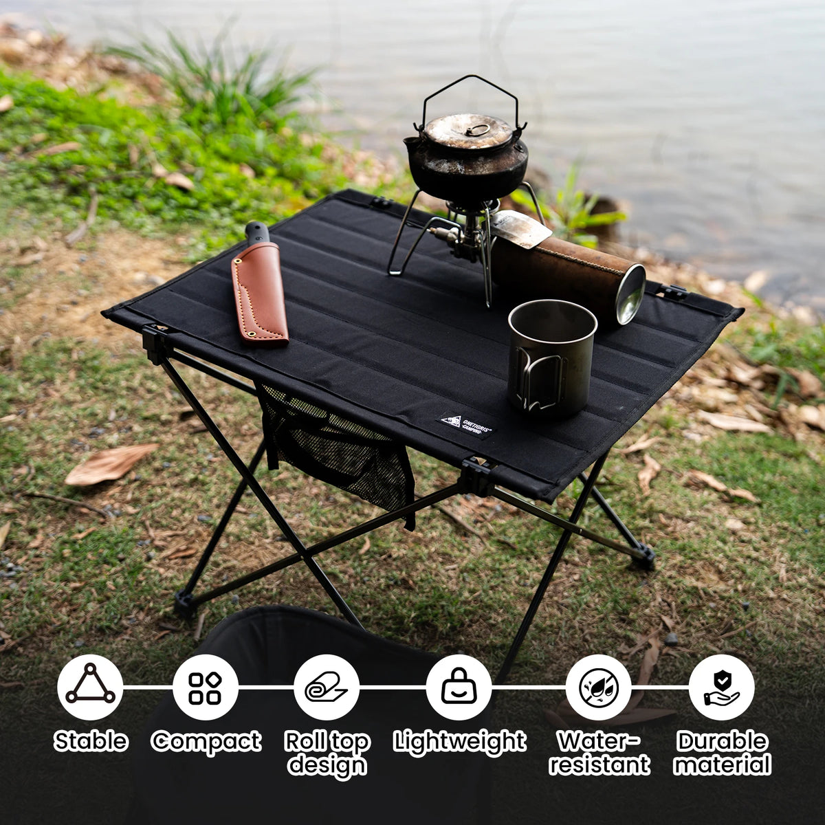 OneTigris Foldable Camping Table With Storage For Outdoor Adventures