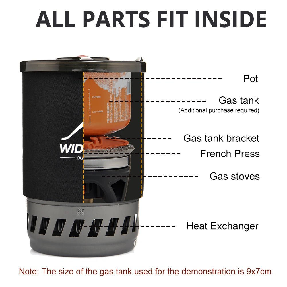 Widesea Camping Stove Cooking System With Heat Exchanger