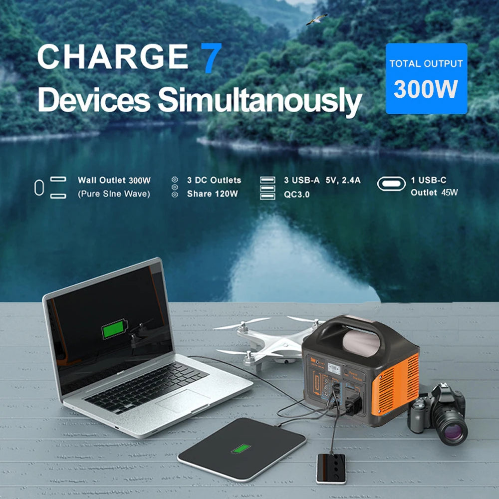 GaiaRay Portable Power Station With LED Light