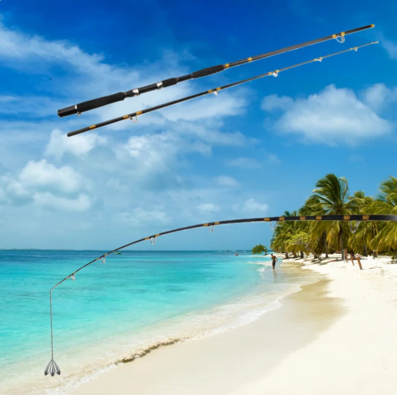 AIXIYIYI Heavy Duty Saltwater Spinning Jigging Fishing Rod