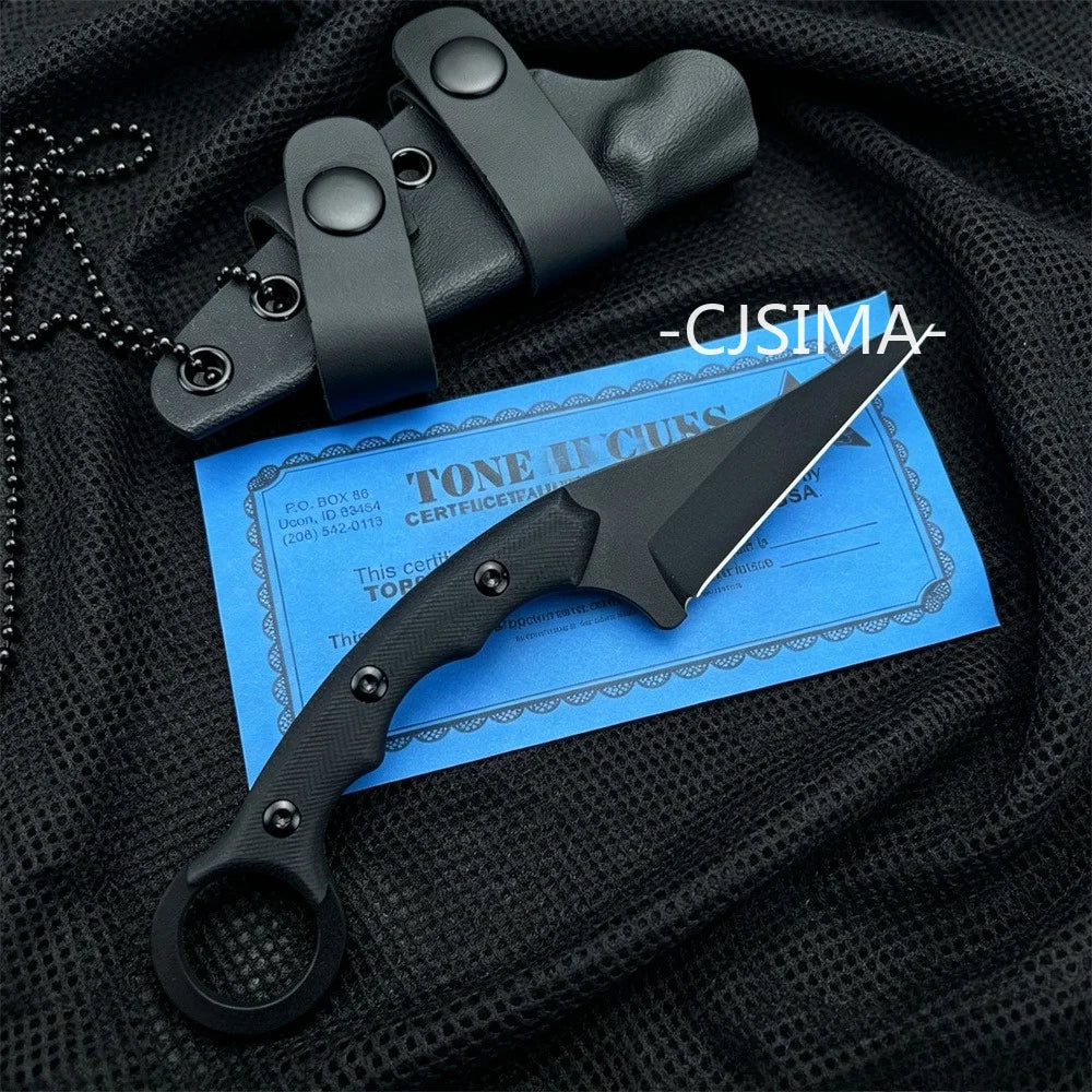 DIY Supplies Fixed Blade Outdoor Camping Knife With Sheath
