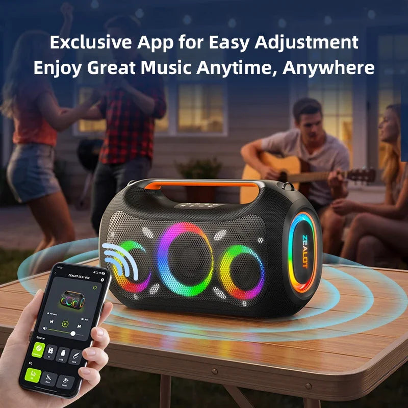 ZEALOT Portable Bluetooth Speaker With Powerful Subwoofer Bass