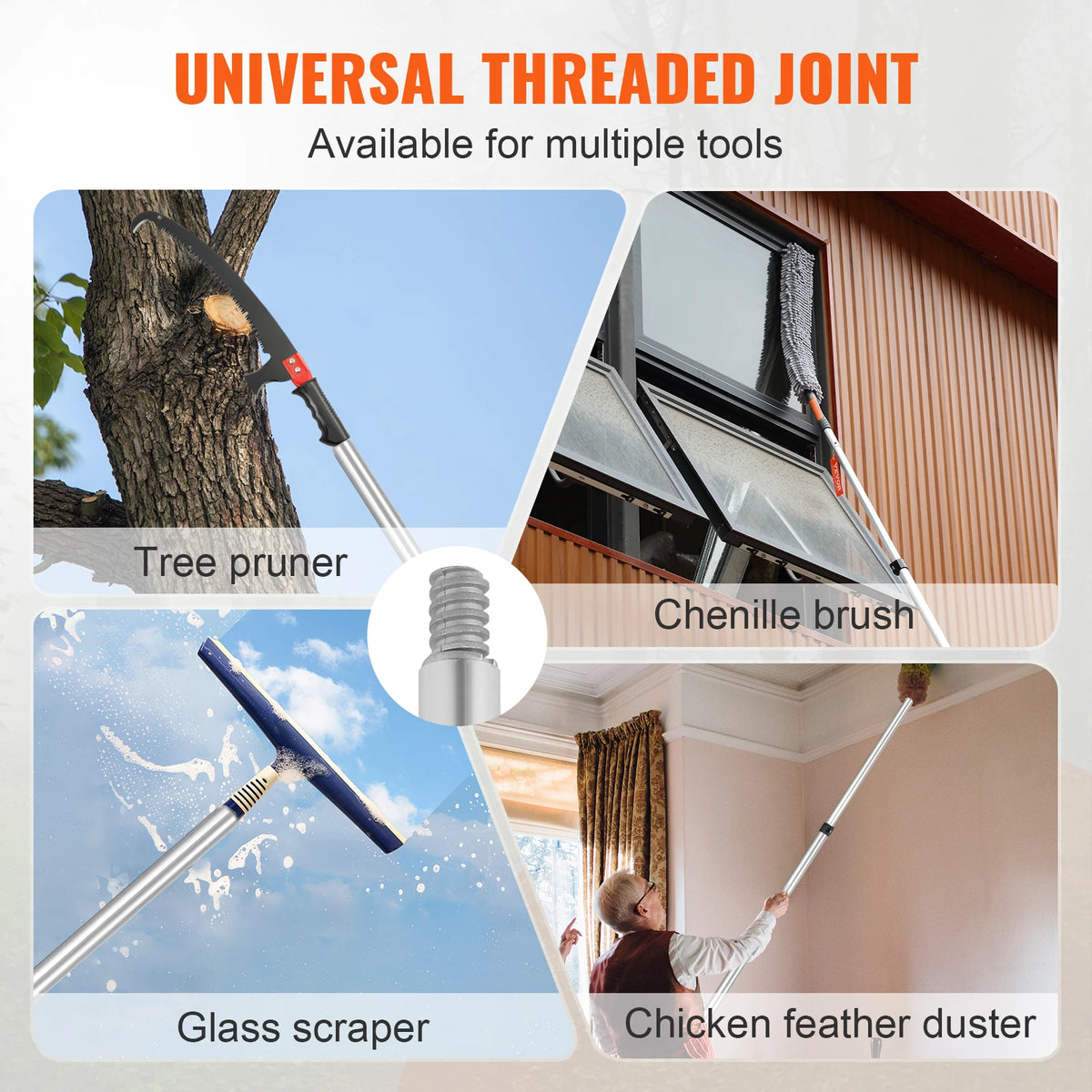 SucceBuy Extendable Manual Pole Saw for Tree Trimming