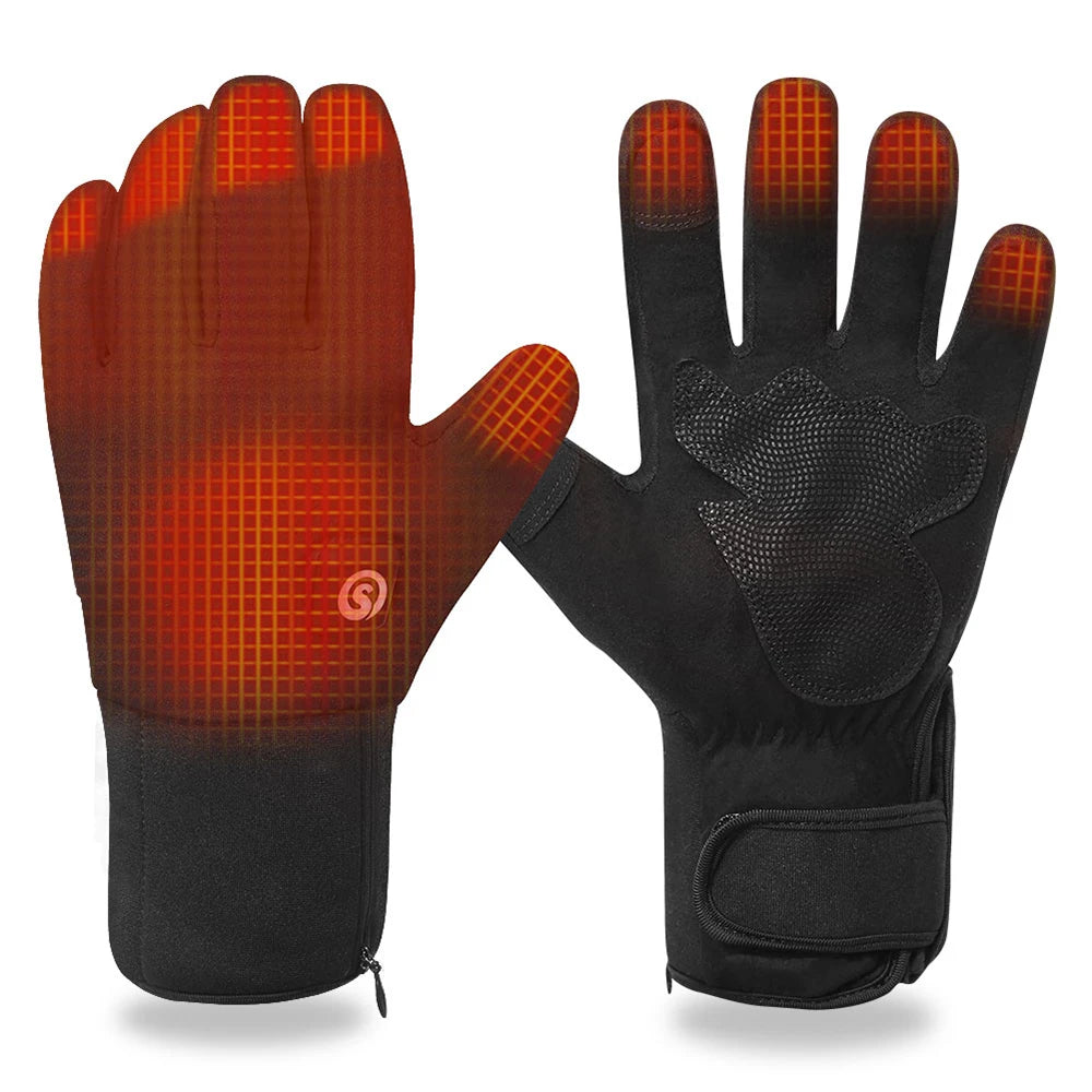 Snow Deer Electric Heated Gloves Rechargeable Touchscreen Waterproof