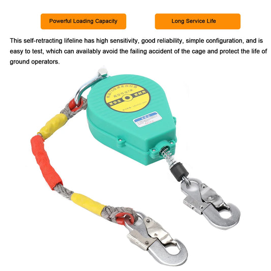Self Retracting Lifeline Fall Arrester With Alloy Steel Hook