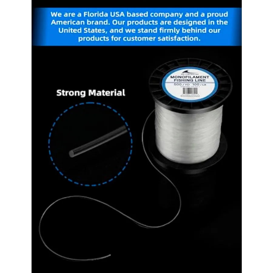 Clear Nylon Monofilament Fishing Line For Ocean And Pond Fishing