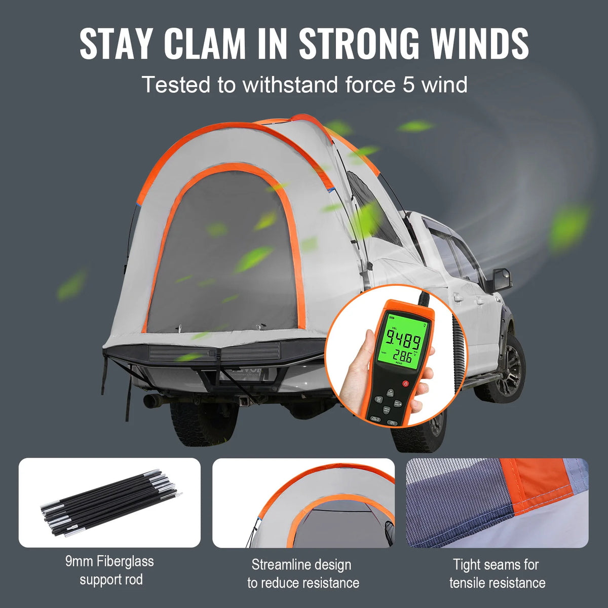VEVOR Waterproof Double Layer Truck Bed Tent for Camping