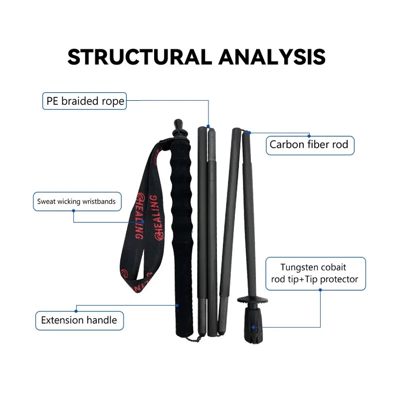 Okhealing Foldable Carbon Fiber Trekking Poles