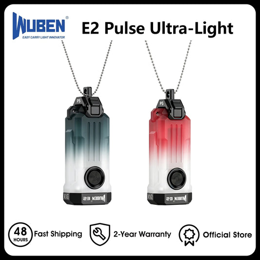 Wuben E2 Rechargeable EDC Keychain Flashlight With Strobe