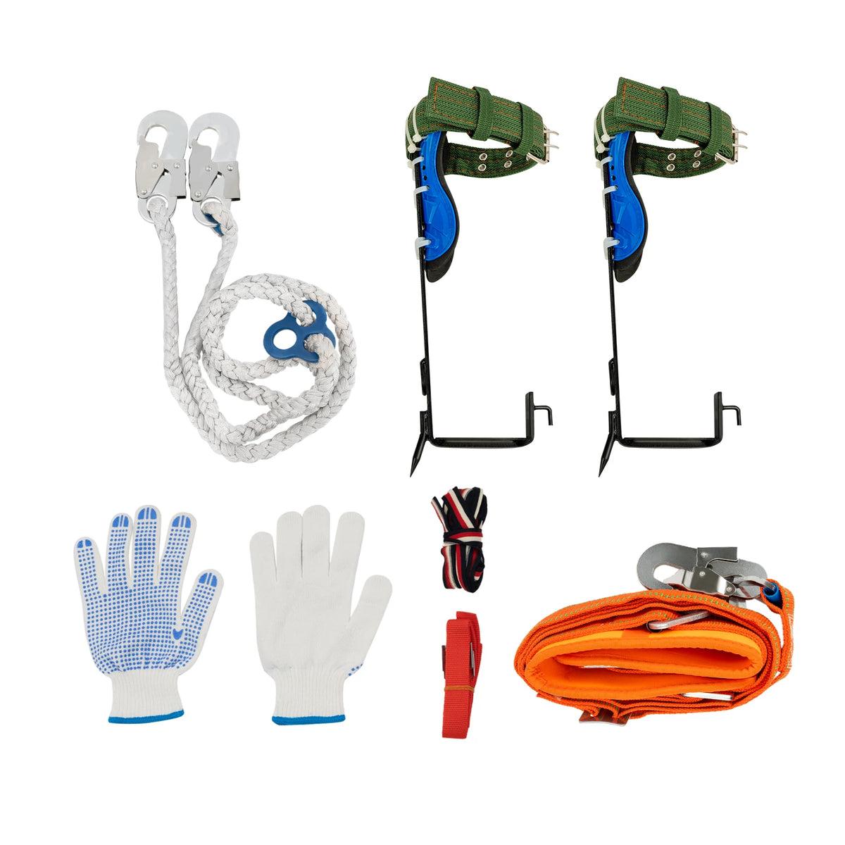 Professional Tree Climbing Spikes Kit With Safety Harness And Rope