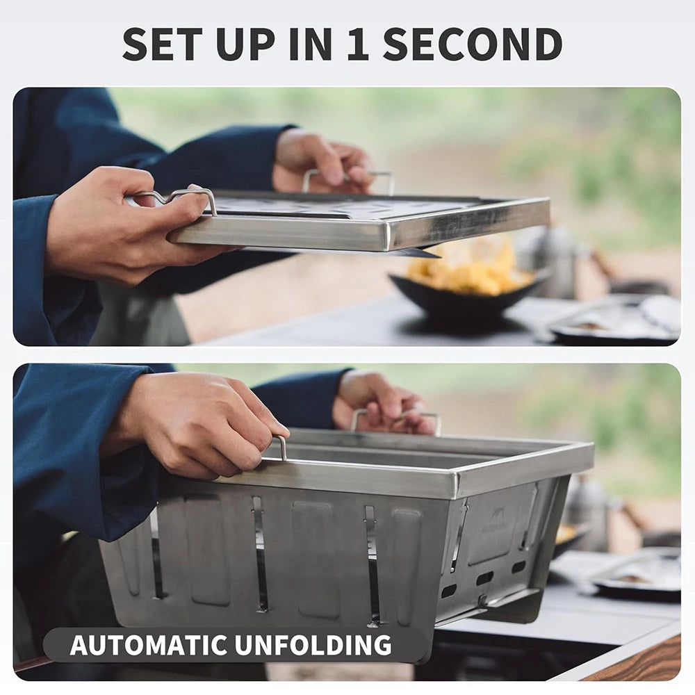 Naturehike Portable Folding Camping Charcoal Grill for IGT Table