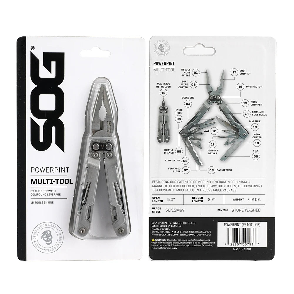 SOG PowerPint Multi Tool With Pliers And Folding Knife